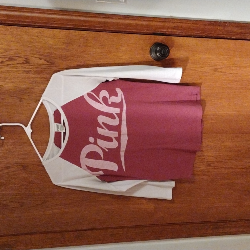 VS Pink baseball tee
